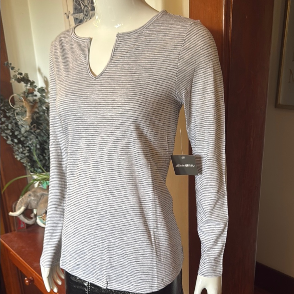 NWT Eddie Bauer size small Striped Long Sleeve Top
